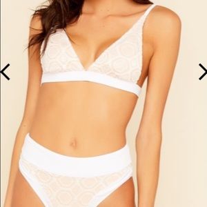 12th Tribe Logan White Lace Bikini Set
